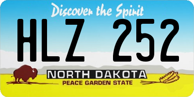 ND license plate HLZ252