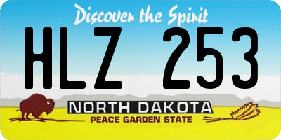 ND license plate HLZ253