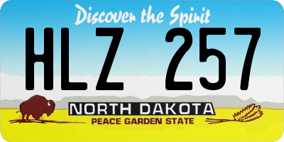 ND license plate HLZ257