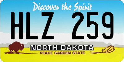 ND license plate HLZ259
