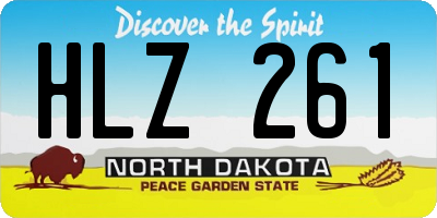 ND license plate HLZ261