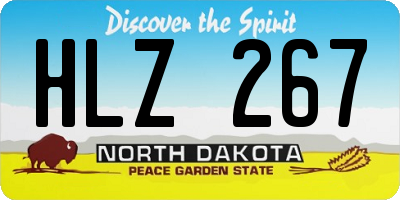 ND license plate HLZ267