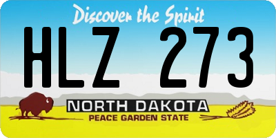ND license plate HLZ273