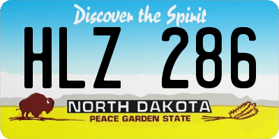 ND license plate HLZ286