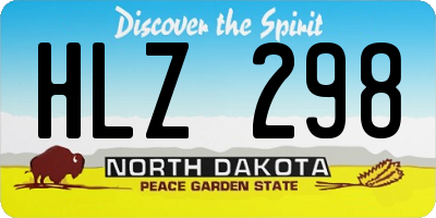 ND license plate HLZ298
