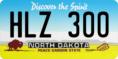 ND license plate HLZ300
