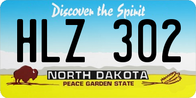ND license plate HLZ302