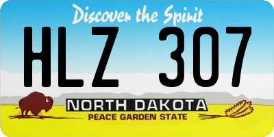 ND license plate HLZ307