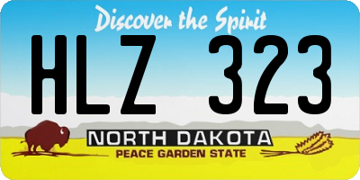 ND license plate HLZ323