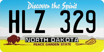ND license plate HLZ329