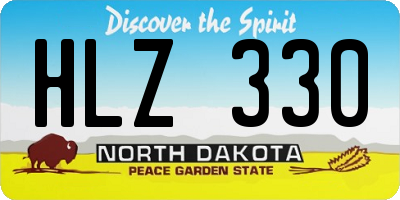 ND license plate HLZ330