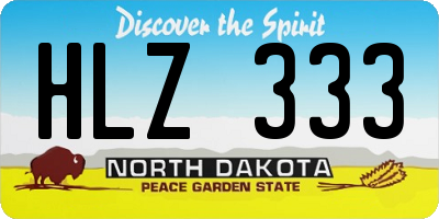 ND license plate HLZ333