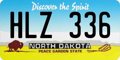 ND license plate HLZ336
