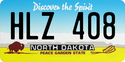 ND license plate HLZ408