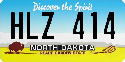 ND license plate HLZ414