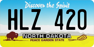 ND license plate HLZ420
