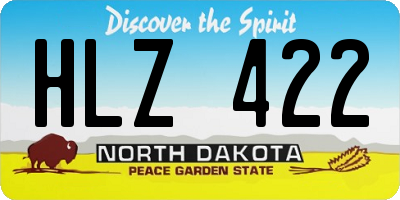ND license plate HLZ422