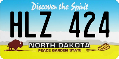ND license plate HLZ424