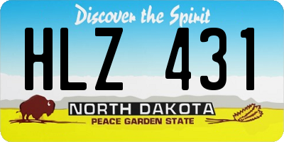 ND license plate HLZ431