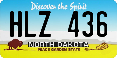 ND license plate HLZ436