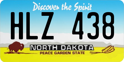ND license plate HLZ438