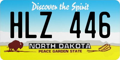 ND license plate HLZ446