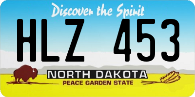 ND license plate HLZ453