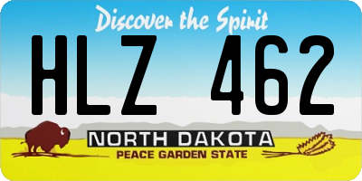 ND license plate HLZ462