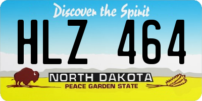 ND license plate HLZ464