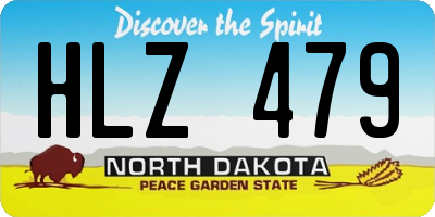 ND license plate HLZ479