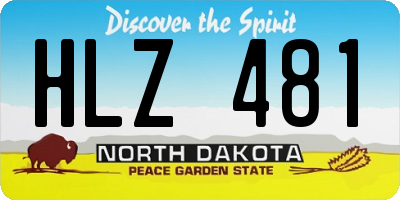 ND license plate HLZ481