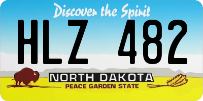ND license plate HLZ482