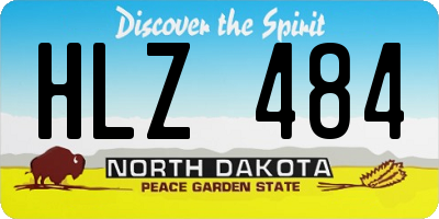 ND license plate HLZ484