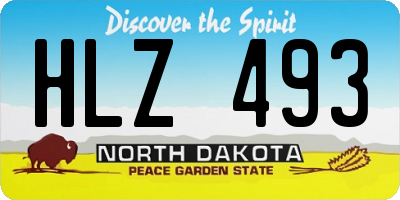 ND license plate HLZ493