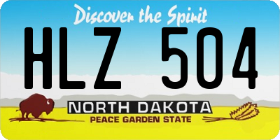 ND license plate HLZ504