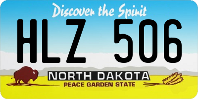 ND license plate HLZ506