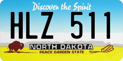 ND license plate HLZ511