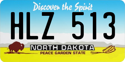 ND license plate HLZ513