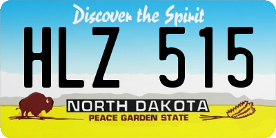 ND license plate HLZ515
