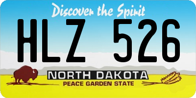 ND license plate HLZ526