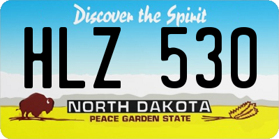 ND license plate HLZ530