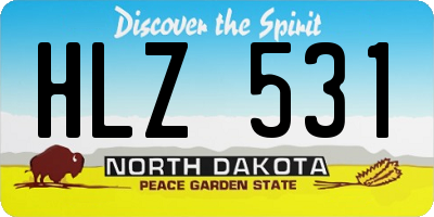 ND license plate HLZ531