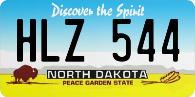 ND license plate HLZ544
