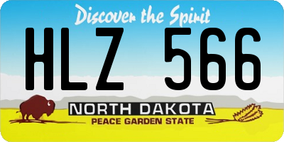 ND license plate HLZ566