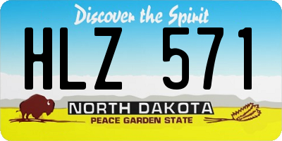 ND license plate HLZ571