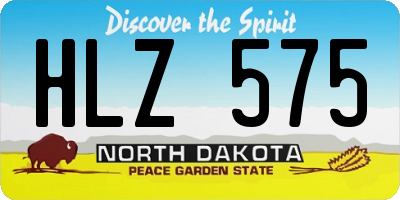 ND license plate HLZ575