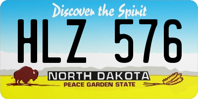 ND license plate HLZ576