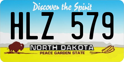 ND license plate HLZ579