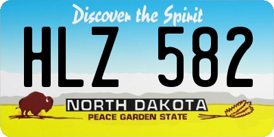 ND license plate HLZ582