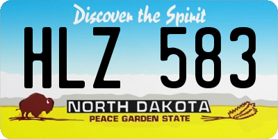 ND license plate HLZ583